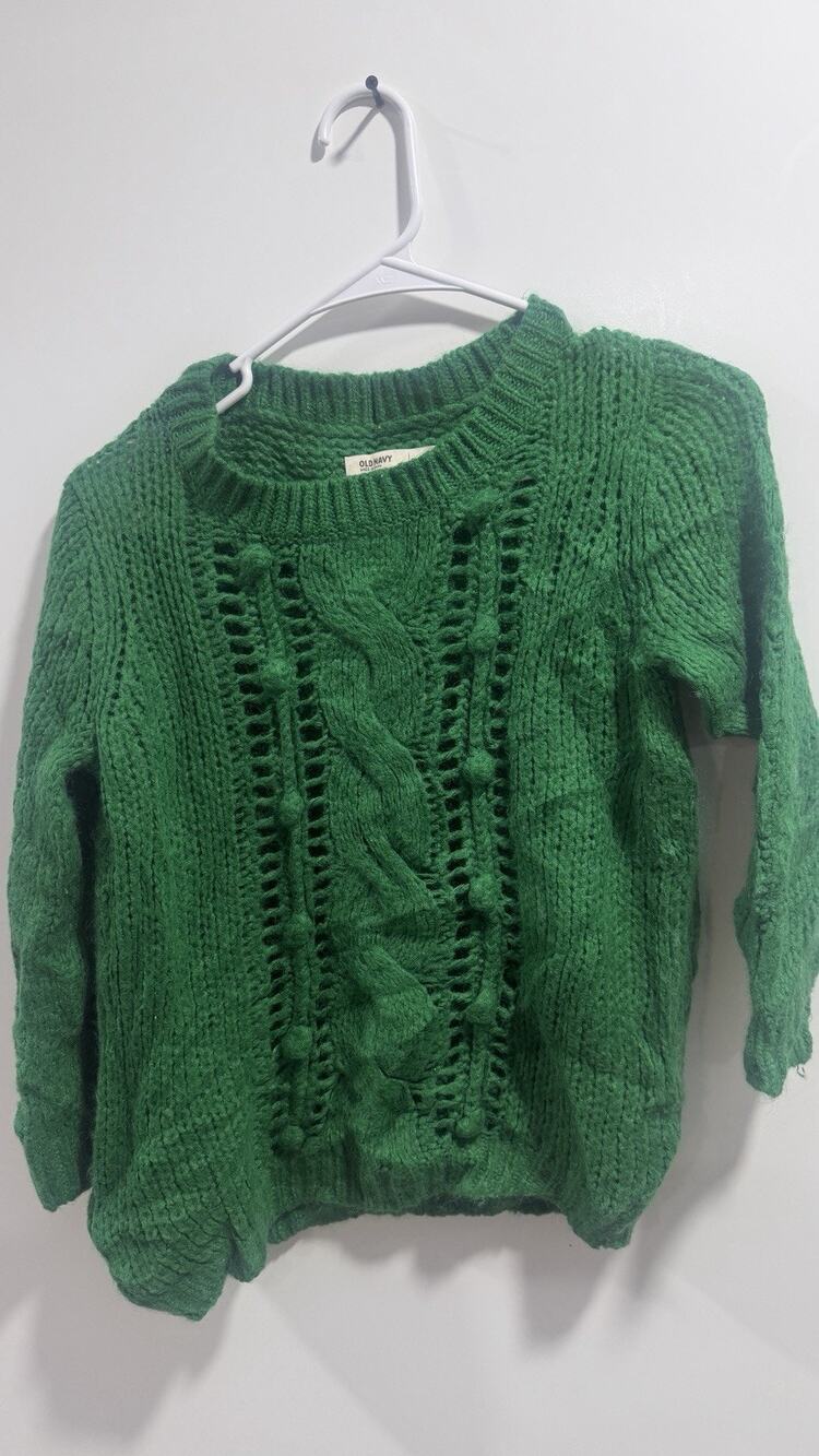 VTG Old Navy Women’s S/P Green Crew Neck Long Sleeve Pullover Sweater